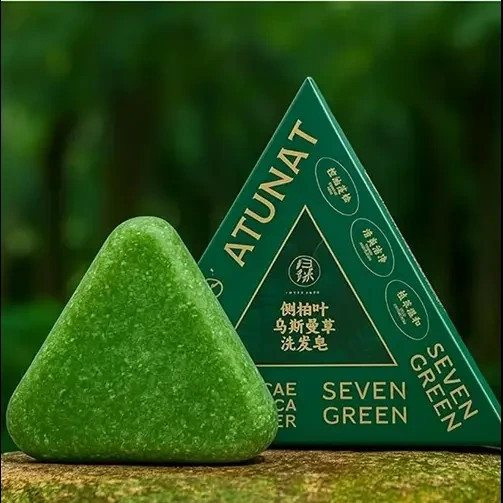 صابون شامپو بار گیاهی سه گوش مثلثی (اصلی) ضد ریزش و آرامبخش کف سر