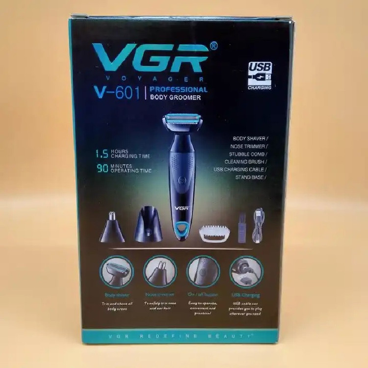 بادی گروم | ماشین اصلاح موی صورت و بدن وی جی ار مدل V-601