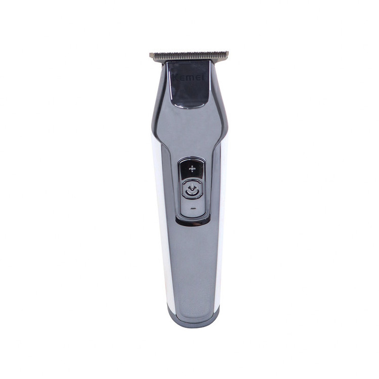 ماشین اصلاح موی سر و صورت کیمی مدل KM-5027 Professional با تیغه تیتانیوم پیشرفته، باتری لیتیوم یون 1400 میلیآمپر، شارژ تایپسی، طراحی ارگونومیک و قابلیت استفاده خشک و مرطوب