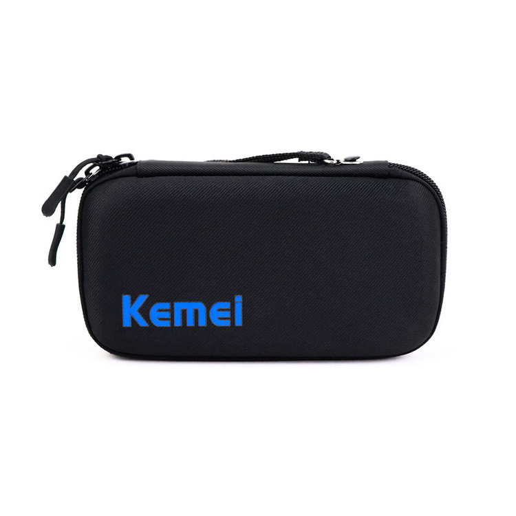 ماشین اصلاح موی سر و صورت کیمی مدل KM-5027 Professional با تیغه تیتانیوم پیشرفته، باتری لیتیوم یون 1400 میلیآمپر، شارژ تایپسی، طراحی ارگونومیک و قابلیت استفاده خشک و مرطوب