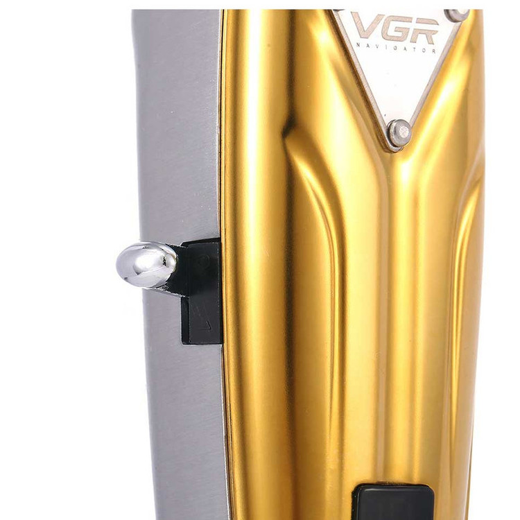 ماشین اصلاح مو صورت و سر وی جی آر مدل V-062 با باتری 1400mAh، شارژ سریع، 2 ساعت استفاده بیسیم، شانه متحرک در 4 اندازه، نمایشگر دیجیتال و قابلیت استفاده خشک و مرطوب
