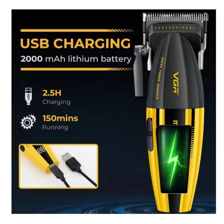 ماشین اصلاح موی سر و صورت شارژی وی جی ار (اصل) مدل V-285