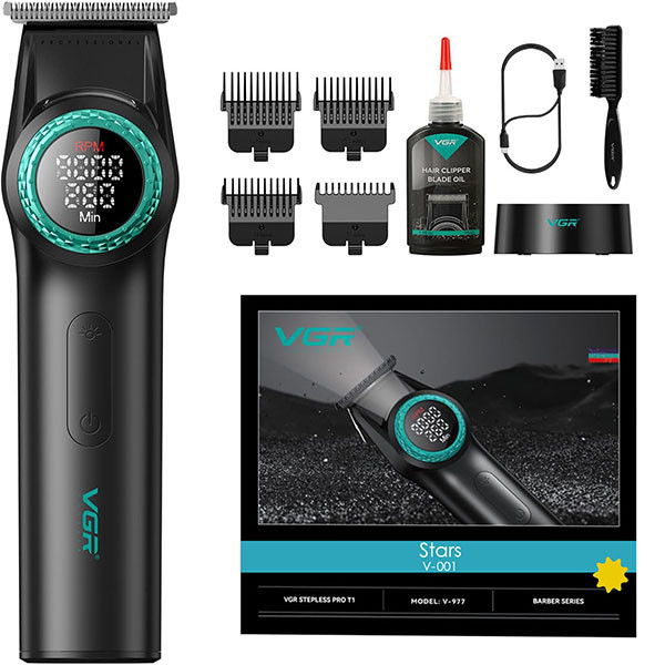 ماشین اصلاح موی سر و صورت شارژی وی جی ار (اصل)مدل V-001(Stars)