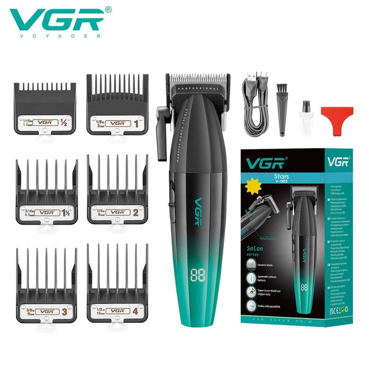 ماشین اصلاح موی سر و صورت شارژی وی جی ار (اصل) مدل V-003(Stars)