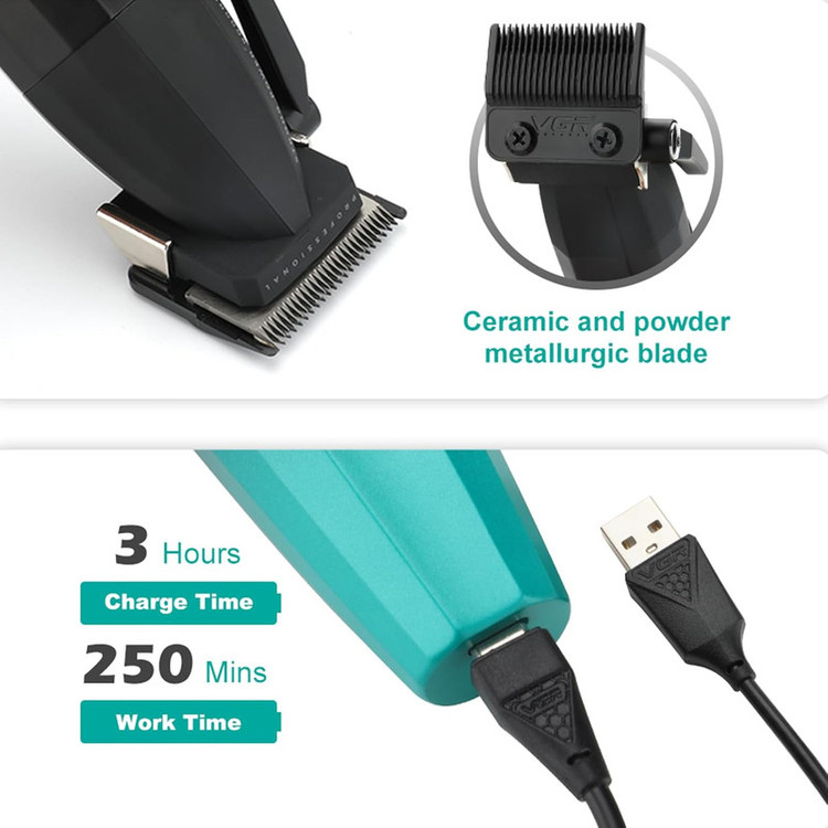 ماشین اصلاح موی سر و صورت شارژی وی جی ار (اصل) مدل V-003(Stars)