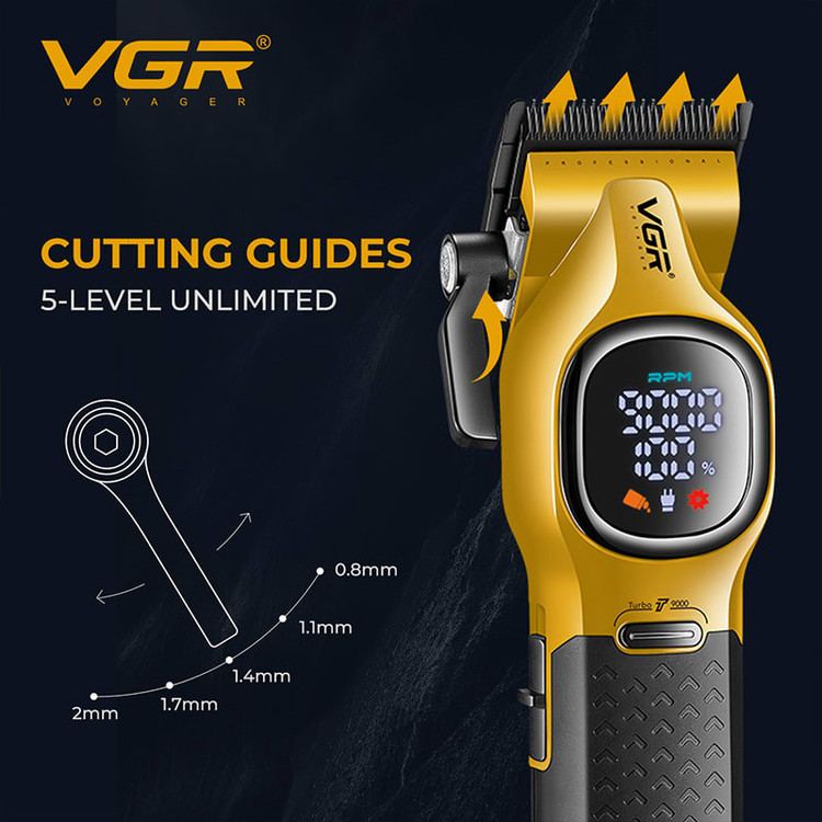 ماشین اصلاح موی سر و صورت شارژی وی جی ار (اصل) VGR مدل V-886C