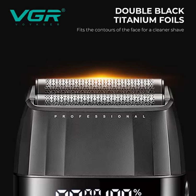 ست کامل ماشین اصلاح موی سر و صورت شارژی پک کامل وی جی ار مدل V-640 s3 مجموعه 3 عددی