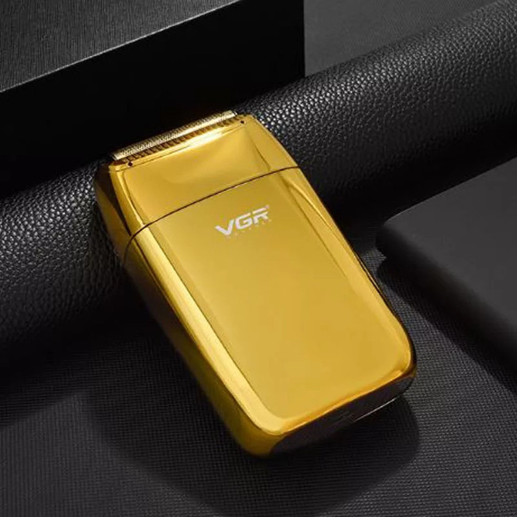 ماشین اصلاح موی صورت وی جی آر (اصل) VGR مدل V-399 با تیغه استیل پیشرفته، تکنولوژی شیو فویلی، باتری لیتیوم یونی 700mAh، استفاده خشک و مرطوب، شارژ سریع 180 دقیقه، عمر باتری 200 دقیقه، مقاوم در برابر آب و سبک
