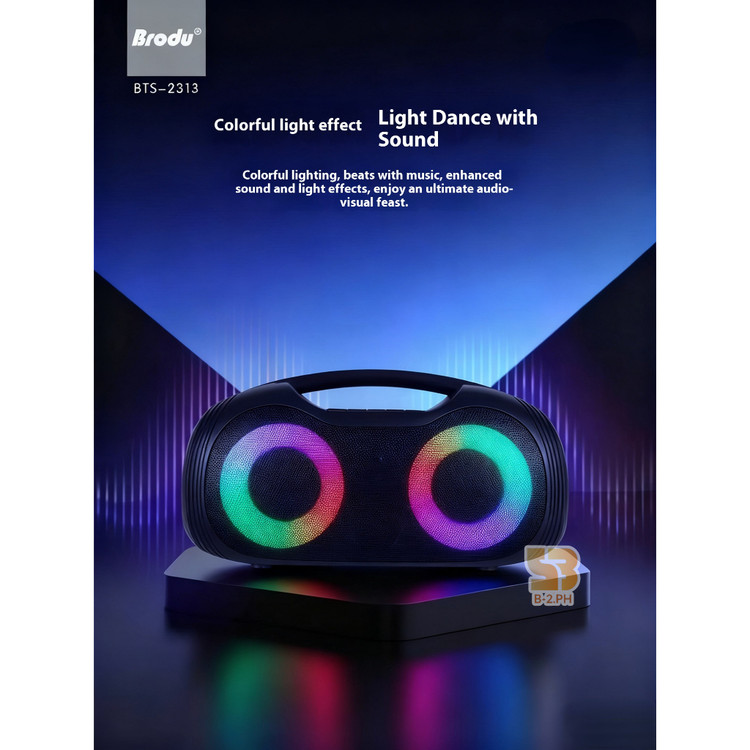 اسپیکر BTS2313 میکروفون بیسیم RGB ظرفیت باتری 3600mAh سایزبلندگو 24
