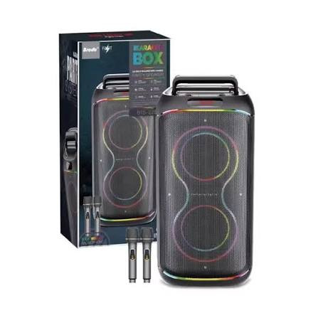اسپیکر بلوتوثی قابل حمل برودو (اصل) مدل BTS-2255 به همراه ۲ عدد میکروفن اصلی