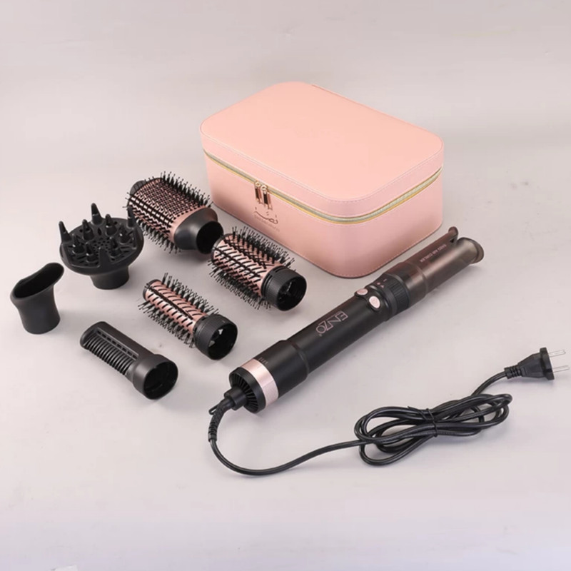 سشوار برس‌دار چرخشی انزو پروفیشینال مدل EN-760 7in1 با توان 1500 وات، موتور DC براشلس، تنظیمات دما و سرعت دو حالته، تکنولوژی آیونیک، سری‌های متنوع و کیف نگهدارنده، مناسب استفاده خانگی و حرفه‌ای