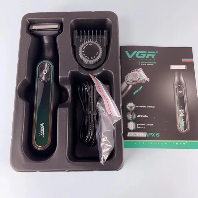 ژلت شارژی | بادی گروم ماشین اصلاح موی سر و صورت شارژی وی جی ار مدل V-360(Stars)