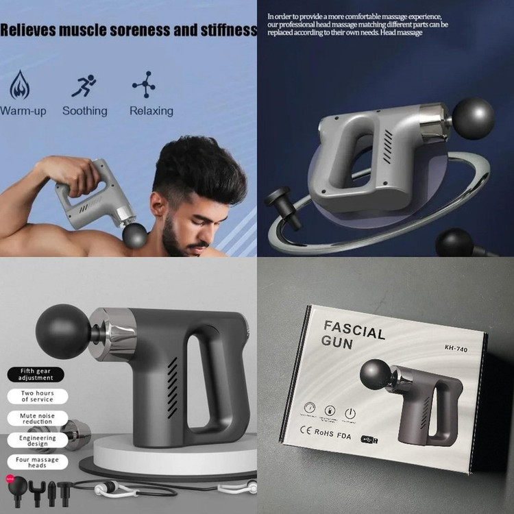 ماساژور تفنگی شارژی (پک کامل) مدل KH_740