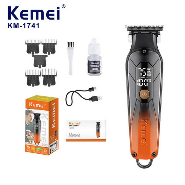 ماشین اصلاح موی سر و صورت شارژی با پک کامل و اصلی کیمی مدل km-1741