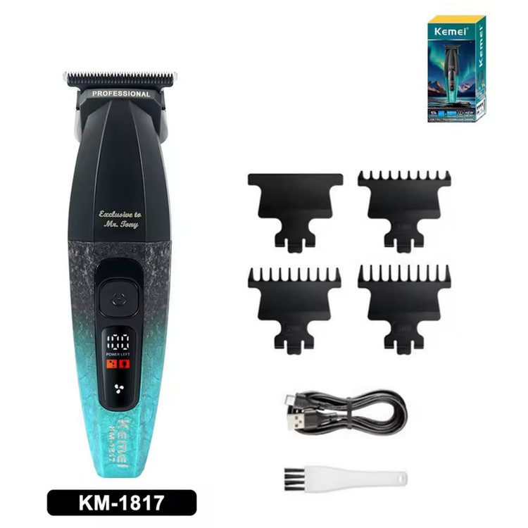 ماشین اصلاح موی سر و صورت شارژی پک کامل و اصلی کیمی مدل km-1817