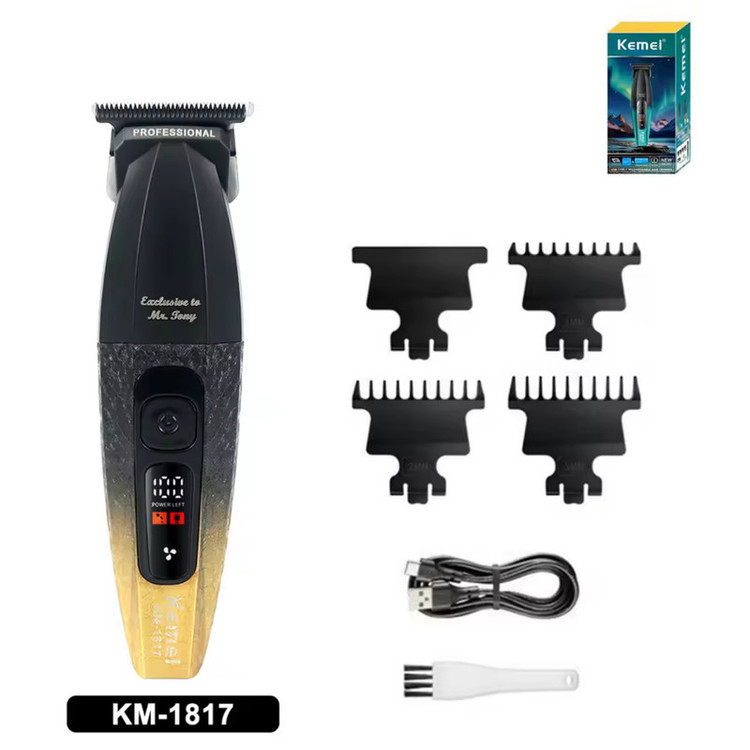 ماشین اصلاح موی سر و صورت شارژی پک کامل و اصلی کیمی مدل km-1817
