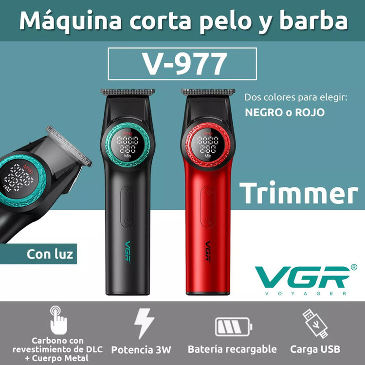 ماشین اصلاح موی سر و صورت وی جی ار پک کامل و اصلی مدل v-977