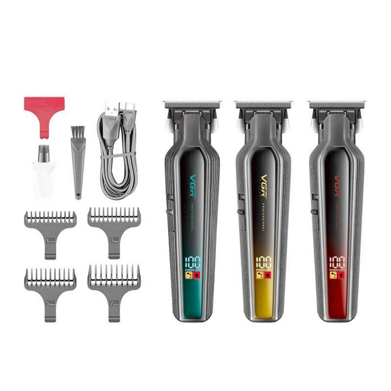 ماشین اصلاح موی سر و صورت شارژی وی جی ار پک کامل و اصلی مدل V-930