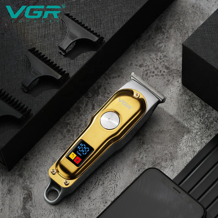 ماشین اصلاح موی سر و صورت وی جی ار پک کامل و اصلی مدل V-290 با تیغه استیل ضد زنگ، نمایشگر دیجیتال، قابلیت دو سرعته، منبع تغذیه برق و شارژ، سه شانه اصلاح 1 تا 3 میلیمتر، مدت زمان استفاده 120 دقیقه و شارژ 90 دقیقه