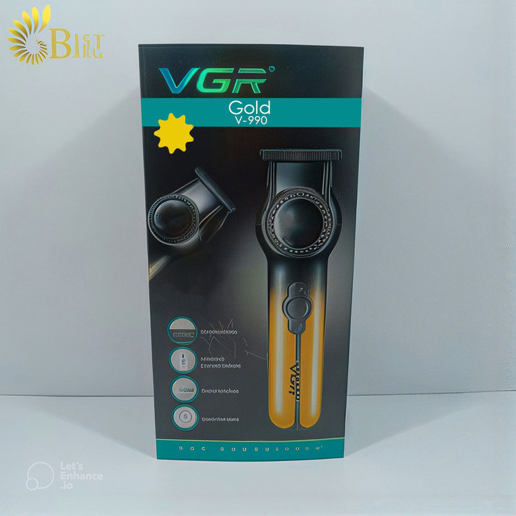 ماشین اصلاح موی سر و صورت شارژی وی جی ار پک کامل و اصلی مدل V-990